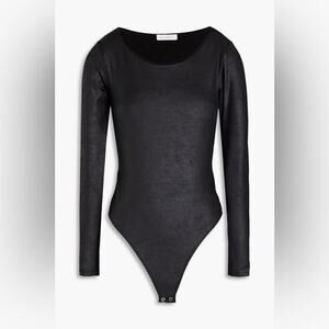 Good American Shiny Black Top